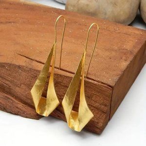 NEW!! Geometric Hollow Earrings with long french hook